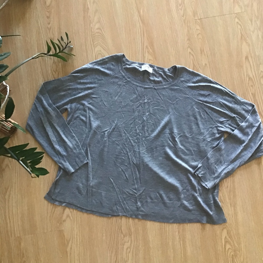 Zara knit grey lightweight crewneck sweater